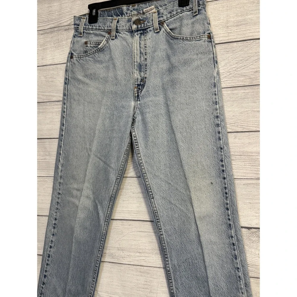 Levi's 505 Regular Fit Straight Leg Jeans 32x30 Light Wash Blue